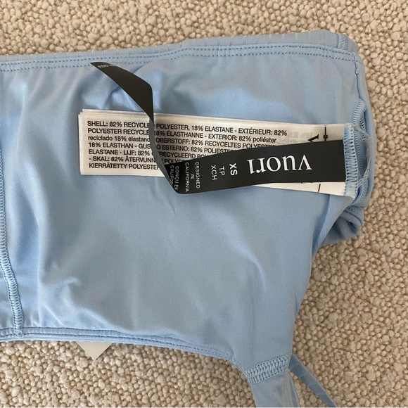 NWT Vuori Inversion Rib Bra & Legging Set 'Crystal Blue' Size XS - Picture 7 of 15